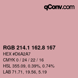 Color code: RGB 214.1 162.8 167 | qconv.com