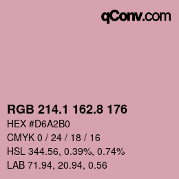 Color code: RGB 214.1 162.8 176 | qconv.com
