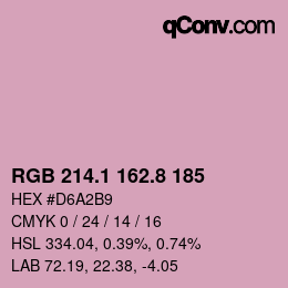 カラーコード: RGB 214.1 162.8 185 | qconv.com