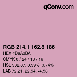 Farbcode: RGB 214.1 162.8 186 | qconv.com