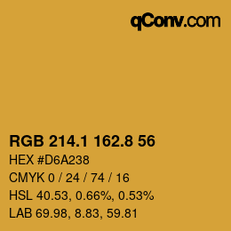 カラーコード: RGB 214.1 162.8 56 | qconv.com