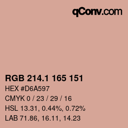 カラーコード: RGB 214.1 165 151 | qconv.com