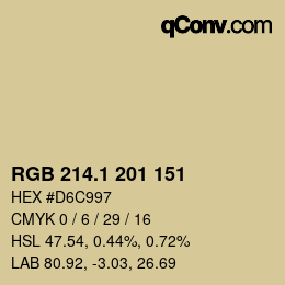 カラーコード: RGB 214.1 201 151 | qconv.com