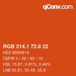Color code: RGB 214.1 72.8 22 | qconv.com