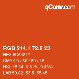 Farbcode: RGB 214.1 72.8 23 | qconv.com