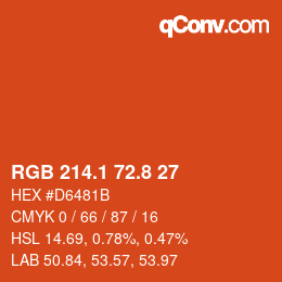 Color code: RGB 214.1 72.8 27 | qconv.com