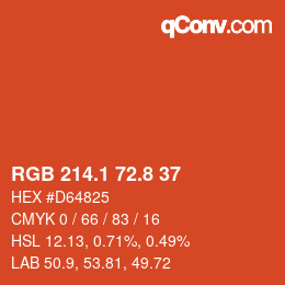 Color code: RGB 214.1 72.8 37 | qconv.com