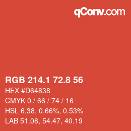 Color code: RGB 214.1 72.8 56 | qconv.com