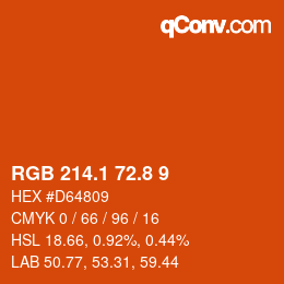 Color code: RGB 214.1 72.8 9 | qconv.com