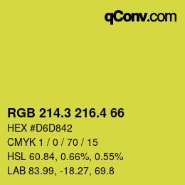 カラーコード: RGB 214.3 216.4 66 | qconv.com