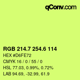 カラーコード: RGB 214.7 254.6 114 | qconv.com
