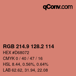 Color code: RGB 214.9 128.2 114 | qconv.com