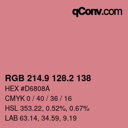Color code: RGB 214.9 128.2 138 | qconv.com