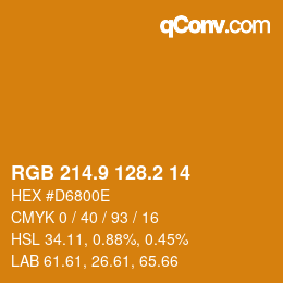 Color code: RGB 214.9 128.2 14 | qconv.com