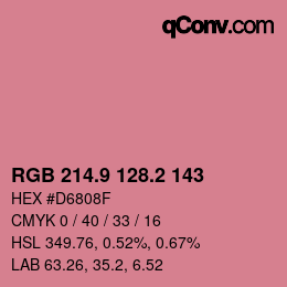 Color code: RGB 214.9 128.2 143 | qconv.com