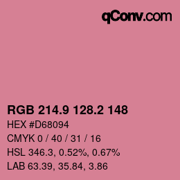 Color code: RGB 214.9 128.2 148 | qconv.com