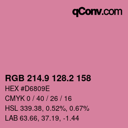 Color code: RGB 214.9 128.2 158 | qconv.com