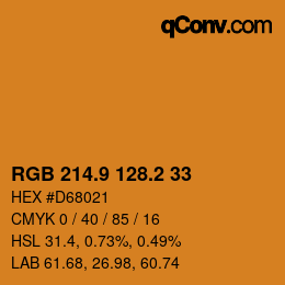 Color code: RGB 214.9 128.2 33 | qconv.com