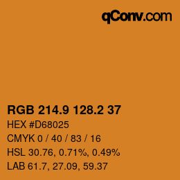 Color code: RGB 214.9 128.2 37 | qconv.com
