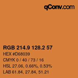 Color code: RGB 214.9 128.2 57 | qconv.com
