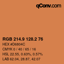 Color code: RGB 214.9 128.2 76 | qconv.com