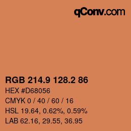 Color code: RGB 214.9 128.2 86 | qconv.com