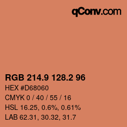 Color code: RGB 214.9 128.2 96 | qconv.com