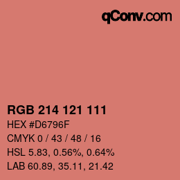 Farbcode: RGB 214 121 111 | qconv.com
