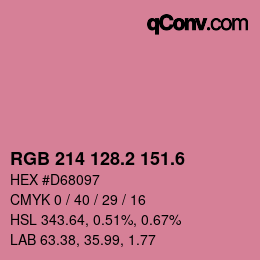 カラーコード: RGB 214 128.2 151.6 | qconv.com