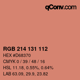 Farbcode: RGB 214 131 112 | qconv.com
