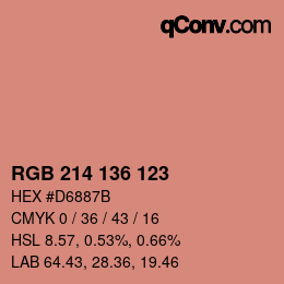 Farbcode: RGB 214 136 123 | qconv.com