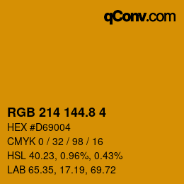 Color code: RGB 214 144.8 4 | qconv.com
