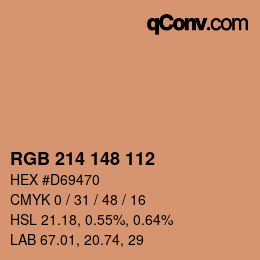 Farbcode: RGB 214 148 112 | qconv.com