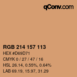Farbcode: RGB 214 157 113 | qconv.com