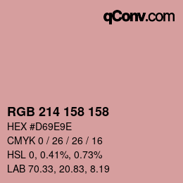 Color code: RGB 214 158 158 | qconv.com