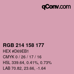 颜色代码: RGB 214 158 177 | qconv.com
