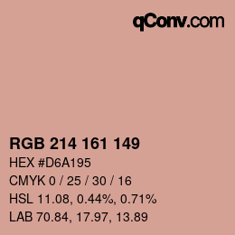 Farbcode: RGB 214 161 149 | qconv.com