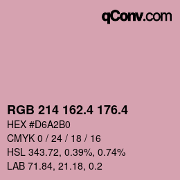 カラーコード: RGB 214 162.4 176.4 | qconv.com