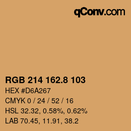 Color code: RGB 214 162.8 103 | qconv.com