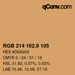 Color code: RGB 214 162.8 105 | qconv.com