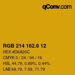 Farbcode: RGB 214 162.8 12 | qconv.com
