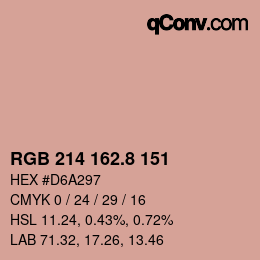 Color code: RGB 214 162.8 151 | qconv.com