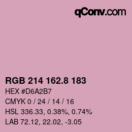 Color code: RGB 214 162.8 183 | qconv.com