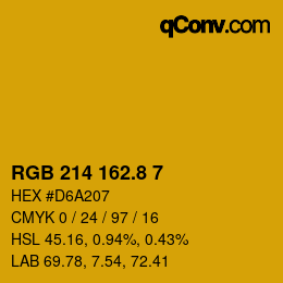 Farbcode: RGB 214 162.8 7 | qconv.com