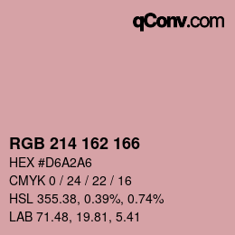 Color code: RGB 214 162 166 | qconv.com