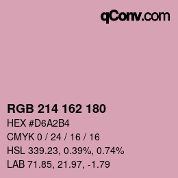 Color code: RGB 214 162 180 | qconv.com