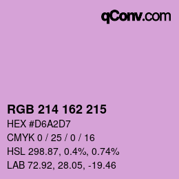 Color code: RGB 214 162 215 | qconv.com