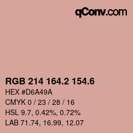 カラーコード: RGB 214 164.2 154.6 | qconv.com
