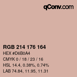 Código de color: RGB 214 176 164 | qconv.com