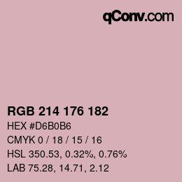 Código de color: RGB 214 176 182 | qconv.com